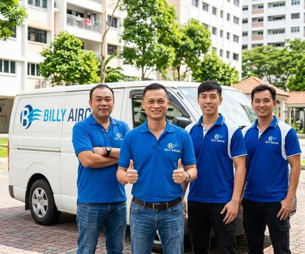 Billy Aircon team of 26 trained technicians in Singapore