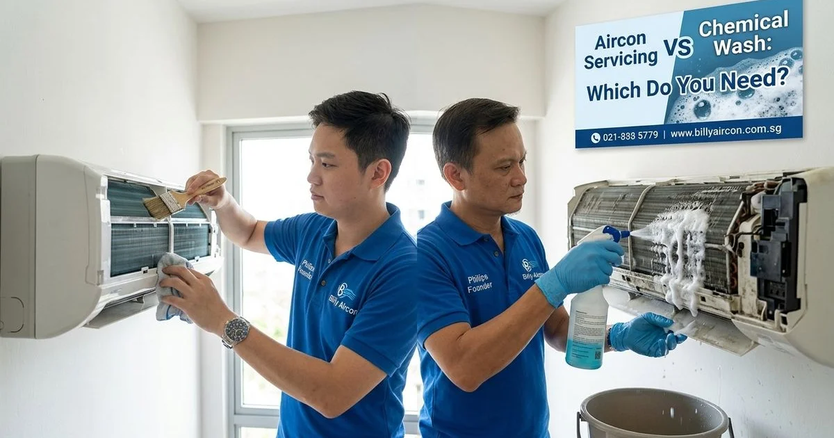 Aircon Servicing vs Chemical Wash: Which Do You Need in Woodlands?